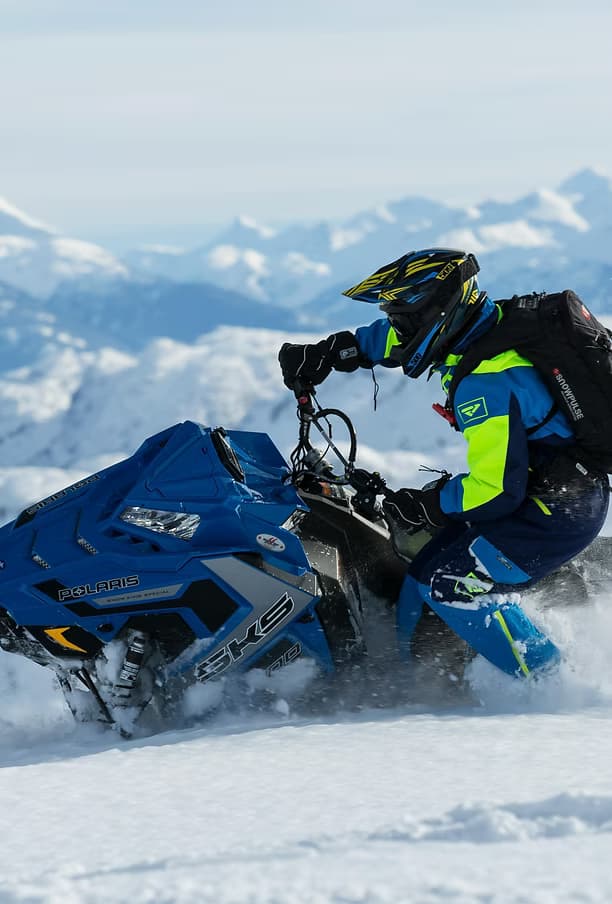 Snowmobile rentals in Montana backcountry